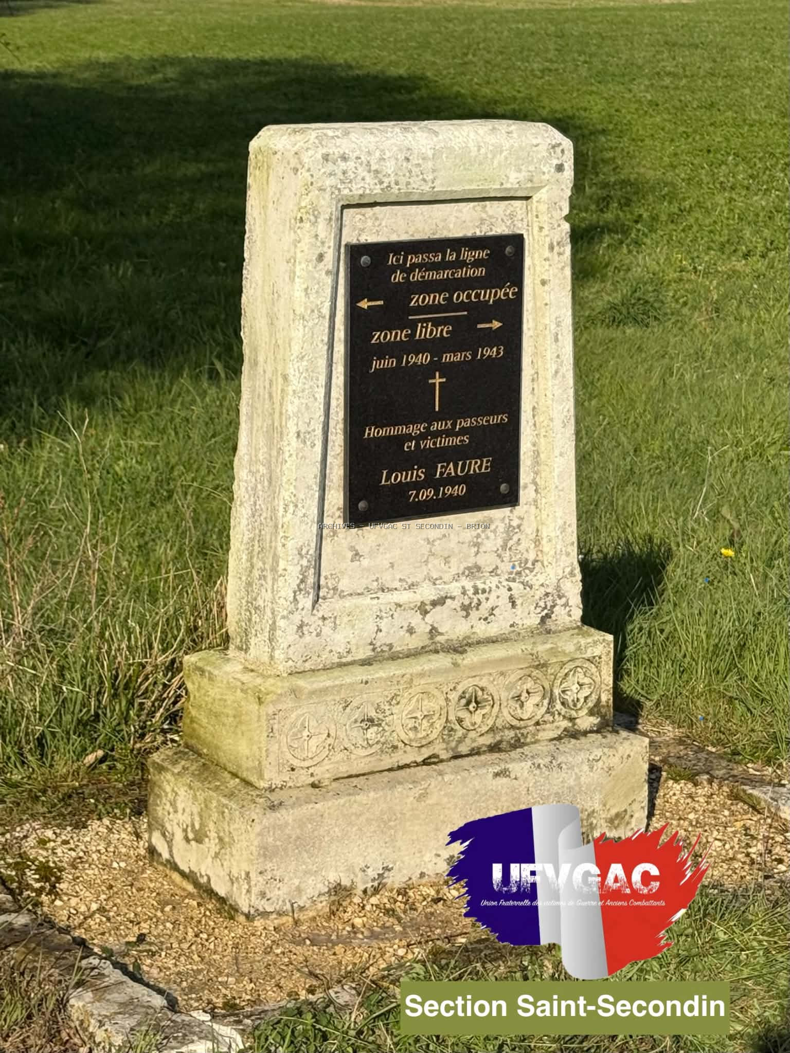 FAURE Louis Antonin Né le 11 septembre 1911 à Saint Secondin et abattu par un soldat allemand sur la ligne de démarcation