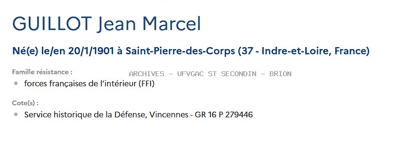 GUILLOT Jean Marcel Registre Maquis Anatole 02