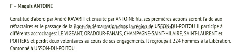 Le Maquis ANTOINE