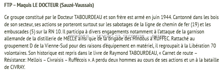 Le Maquis LE DOCTEUR