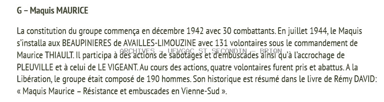 Le Maquis MAURICE