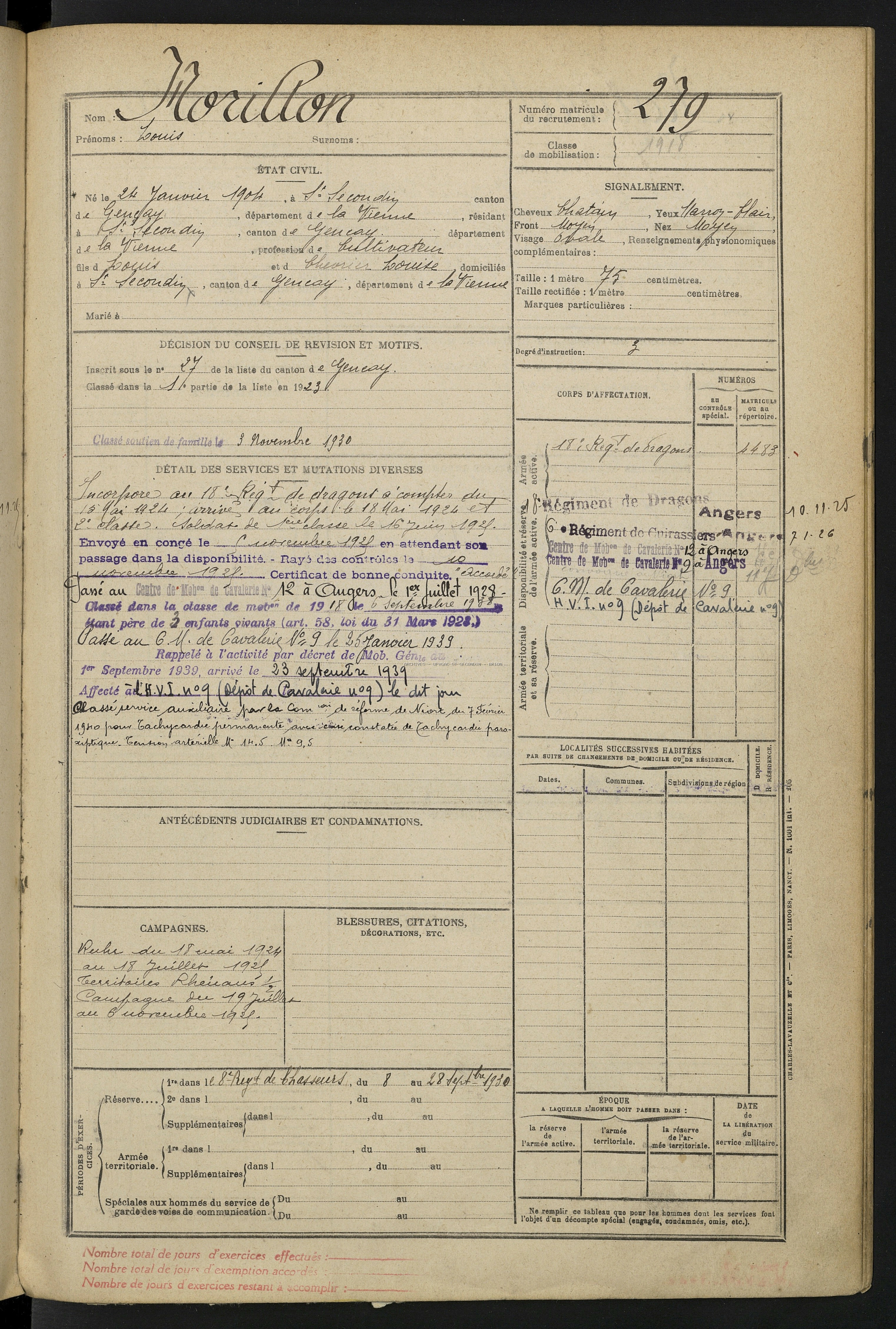 MORILLON Louis ww2