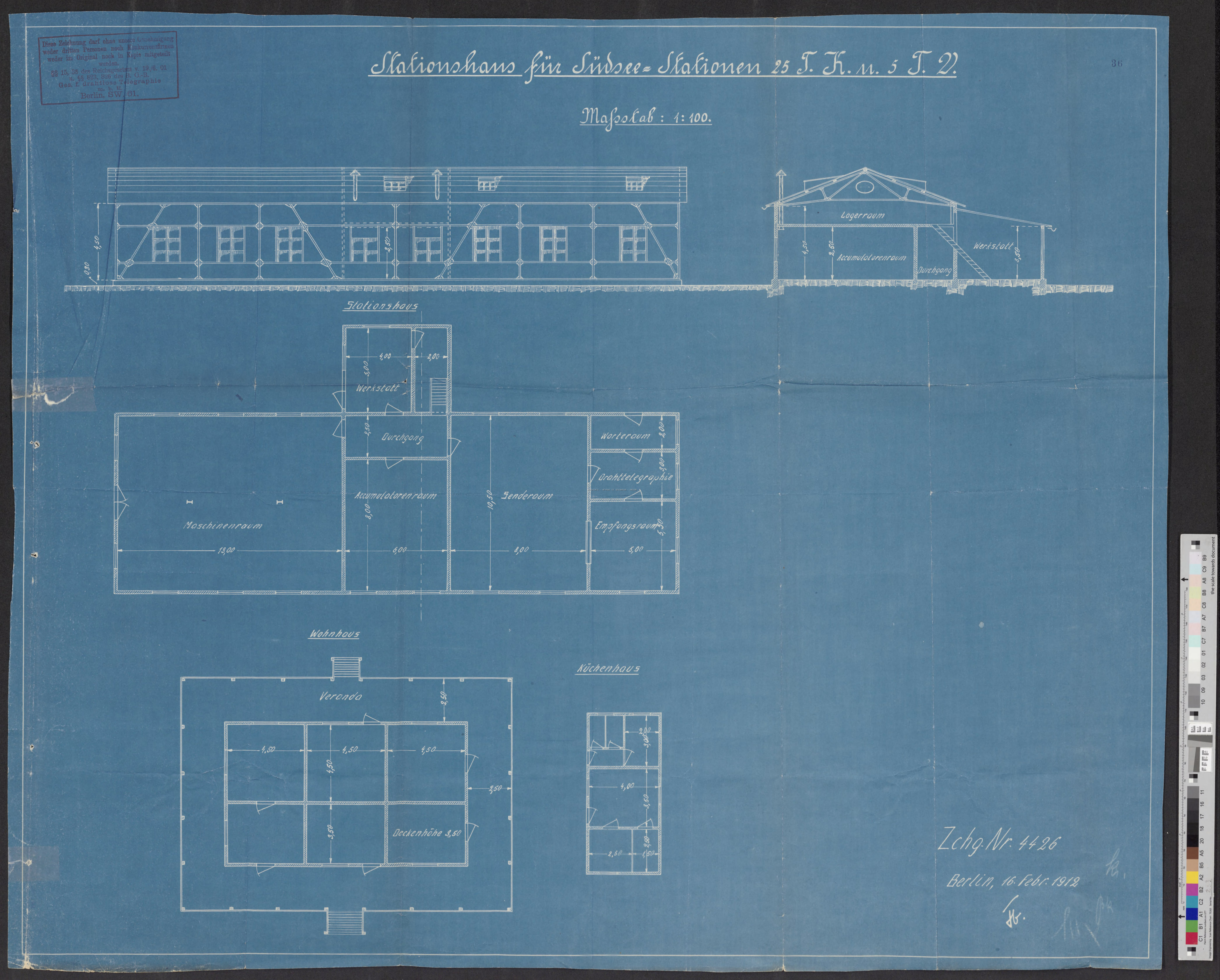 Plans centre transmissions de station de radio militaires allemand